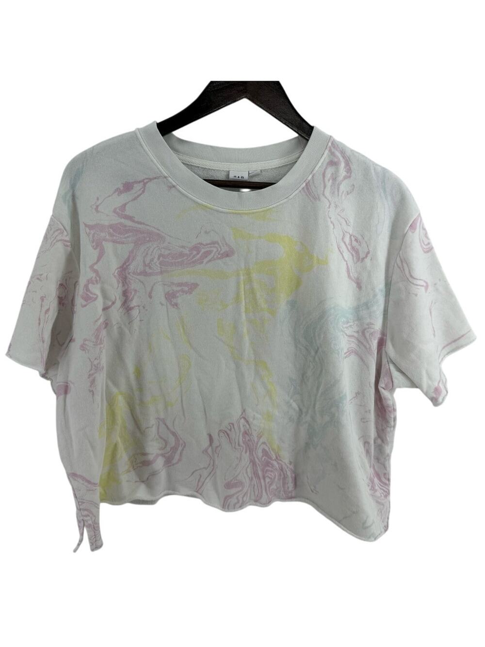 Gap Cropped Tie Dye Sweatshirt Tee L